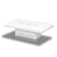 Sakelar Pintar Wi-Fi AS TL USW01 hingga USW04 1 2 3 4 Gang 600W L Plus N Tuya App Tanpa Perlu Gateway untuk Penggunaan Rumah dan Pekerjaan Sehari-hari