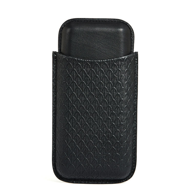 Оптовая продажа с завода, изготовленный на заказ, портативный высококачественный чехол из натуральной кожи для сигар с резаком, подарочный набор