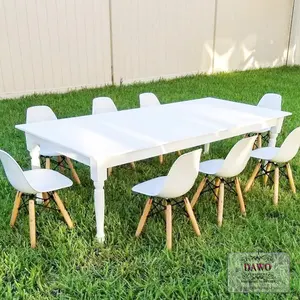 Hot selling white acrylic children's dining table chairs for children's parties