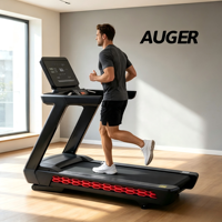 Tapis roulant commercial électrique pour salle de sport avec écran LCD, vitesse de 20 km/h et inclinaison réglable