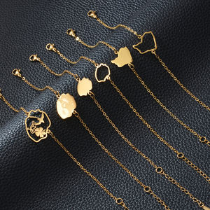 Pulsera de Acero Inoxidable con Mapa de <span class=keywords><strong>La</strong></span> Réunion y Guyana Francesa para Mujer, Joyería con Diseño de <span class=keywords><strong>la</strong></span> <span class=keywords><strong>Isla</strong></span> de Reunión # 612962 - Product Image 4