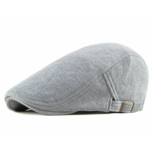 Casquettes de gavroche réglables en coton hommes femmes béret décontracté casquette de lierre plate douce couleur unie conduite cabbie chapeau unisexe noir <span class=keywords><strong>gris</strong></span> chapeaux - Product Image 4