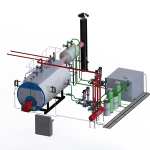 0,5 t/h-20 t/h Caldera de vapor de gas de tubo de fuego de baja presión para la industria de bebidas