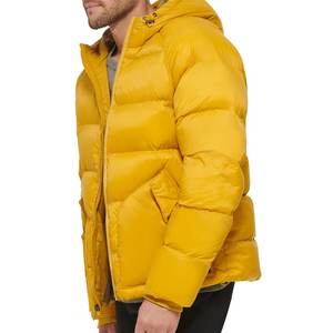 Best Selling yellow Men's Jacket Fashion Casual Wear Puffer Jacket Plus Size Puffer Padded warm Hooded jacket <b>for</b> Mens - Product Image 4