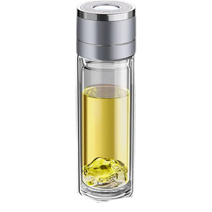 Car Water Cup Double Layer With Lid Portable Travel Glass Drinkware Drop Proof Explosion Proof - Product Image 2