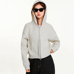 All'ingrosso felpe Casual Cropped felpe da donna di nuovo Design con cerniera <span class=keywords><strong>felpa</strong></span> da donna 2025 - Product Image 2