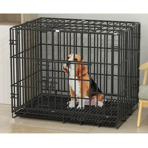 Caja para perros de alambre de Metal grueso de alta resistencia plegable grande individual con bandeja de drenaje - Product Image 5