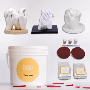 Kit de moulage 3D en plâtre pour bébé, empreintes de mains et empreintes de pas, cadre