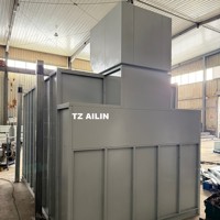 Cabine de peinture industrielle Ailin avec système de récupération par cartouche filtrante et rideau pour pièces métalliques