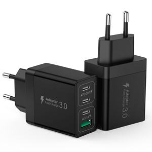 Chargeur de téléphone portable multi-ports HNT 40W avec prise EU/US/UK, charge rapide PD3.0, 1 port <span class=keywords><strong>USB</strong></span>-A + 3 ports <span class=keywords><strong>USB</strong></span>-<span class=keywords><strong>C</strong></span>, avec protection OVP - Product Image 2