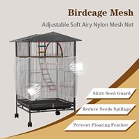 Cage à oiseaux moyenne en fer forgé avec couvercles pour perruches, calopsittes, perroquets et plus encore