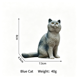 YIWUPOWER Modèle Animal de Simulation Chien Chat Caniche Shiba Inu Golden Retriever Corgi Chat Siamese Chat Britannique à Poils Courts Ornement - Product Image 5