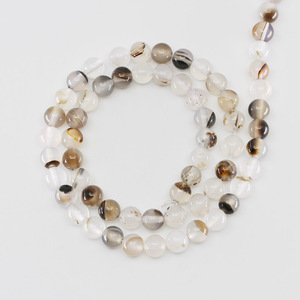 Black Flower Ocean <b>Stone</b> <b>Beads</b> Round Loose Natural <b>Stone</b> For Bracelet Making - Product Image 2