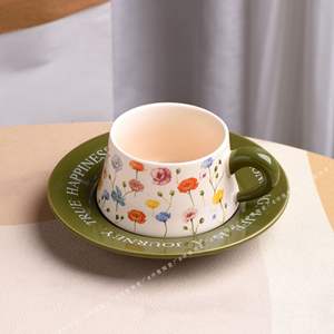 Tasse à café de luxe de haute qualité, souvenir de l'inauguration de la maison, tasse en céramique avec soucoupe - Product Image 3