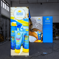 Stand lumineux SEG 10x10 pieds avec logo personnalisé, stand lumineux portable en aluminium pour salon professionnel, exposition, événement, affichage de marque
