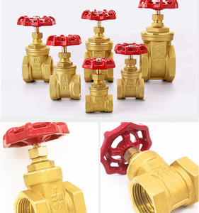 NPT BSP Female Thread Flow <b>Control</b> Brass Forged Gate Valve with Iron Hand Wheel - Product Image 2