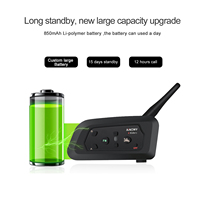 1Pcs XINOWY V4PRO Casque de Moto Bluetooth Casque Intercomunicador étanche Interphone FM Radio