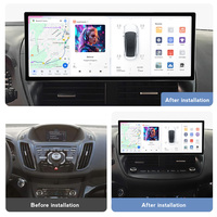 DUDUAUTO 12.3 pouces Intelligent Car Android Player Autoradio Stereo Head Unit pour Ford Kuga 2 C-MAX Escape 3 2012 - 2019