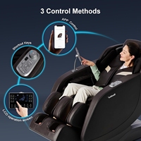 Fauteuil de massage corps entier zéro gravité avec mode stretching thaïlandais, scanner corporel, haut-parleur Bluetooth, chauffage, massage des pieds et bouton de commande