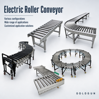 Convoyeur à rouleaux à moteur externe GOLDGUN HXW60 60 mm 220 V à vitesse réglable pour le transport de matériaux industriels