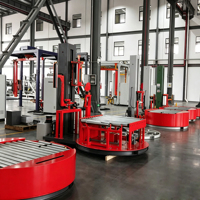 Máquina Envolvedora de Palés Automática en Línea para Alimentos y Bebidas, Alta Eficiencia, Ahorro de Energía, Certificación CE