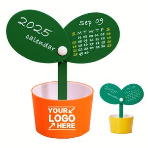 ปฏิทินตั้งโต๊ะ DIY ปี 2025 ลายดอกไม้ น่ารัก ตกแต่งโต๊ะทำงาน พร้อมที่ใส่ปากกาอเนกประสงค์ - Product Image 1
