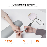 Elesecret - Machine à ongles professionnelle sans fil rechargeable, sans balais, 54 W, 35 000 tr/min, couple élevé, élimination rapide du gel