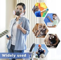 Respirateur à particules en caoutchouc intégral avec double filtre Masque à gaz