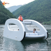 Prix usine populaire catamaran croisière ponton Portable bateau pliable gonflable électrique maison bateau pour les jeux d'eau