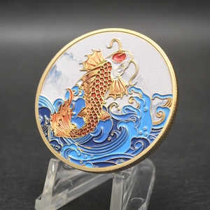 Đồng xu may mắn Cá Chép Cá chép phong thủy Trung Quốc Nhật Bản - Product Image 2