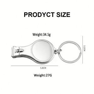 OEM Logo Stainless Steel Nail Clipper <b>Key</b> Chains 3 in 1 Multi-functional Nail Cutter Bottle Opener Manicure Tools With <b>Key</b> <b>Ring</b> - Product Image 2