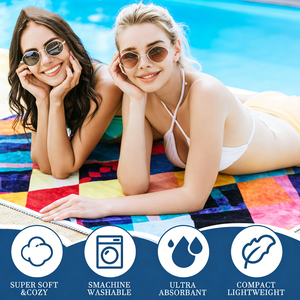 समुद्र तट तौलिए निर्माता माइक्रोफाइबर माइक्रोफाइबर डिजाइनर सुपर शोशोषक टोस्ट मानक 100 होटल पूल तौलिया बीच तौलिए - Product Image 6