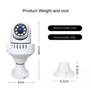 HD an ninh mạng không dây thông minh 360 độ <span class=keywords><strong>wifi</strong></span> E27 Bóng đèn máy ảnh khói báo động <span class=keywords><strong>wifi</strong></span> máy ảnh với khói <span class=keywords><strong>Detector</strong></span> - Product Image 6