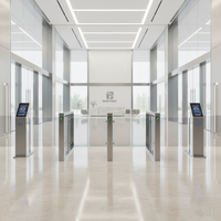 Barrière pivotante entièrement automatique à succès – Portillon de sécurité rapide avec lecteur RFID pour gymnases, moteur sans balais, IP65