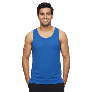 Men's Custom Design Fitness Tank Tops Casual Stringer with Logo Knitted Weaving Method Price - Product Image 1