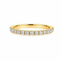 Bague de fiançailles en argent S925 et moissanite pour femme, empilable, plaquée platine, avec sertissage pavé certifié, style luxe léger