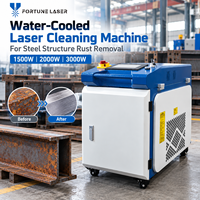 Machine de décapage de rouille au laser à fibre continue 1500W, nettoyeur laser portatif robuste pour la dérouillage des structures en acier