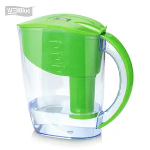 Wellblue 알칼리성 물 필터 투수-3.5L 순수한 건강한 물 Ionizer, BPA 무료/활성탄 이온 교환 수지