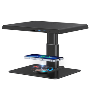 <span class=keywords><strong>Support</strong></span> pour ordinateur portable <span class=keywords><strong>support</strong></span> pour ordinateur de bureau <span class=keywords><strong>dj</strong></span> base métal aluminium <span class=keywords><strong>support</strong></span> pour ordinateur portable aluminium réglable avec chargeur sans fil 15W - Product Image 1