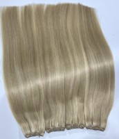 Extensions de cheveux humains de qualité supérieure, alignées sur les cuticules, vierges, naturelles, réelles, invisibles, double trame, pour femmes