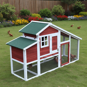 Poulailler mobile écologique en bois avec roues et grand enclos pour le jeu des animaux de compagnie - Product Image 2