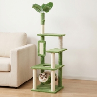 Arbre à chat avec base anti-basculement et structure en bois, produit phare du fabricant