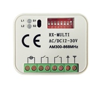 Receptor de Relé Universal YET402PC-MF de 2 Canales y Multifrecuencia (280mhz-868mhz) con Interruptor DIP para Controles Remotos Nic Horma CODIG