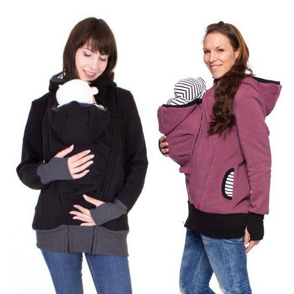 Chaqueta portabebés con capucha para mujer, abrigo de maternidad cálido con canguro, ropa de abrigo para embarazadas, nueva moda