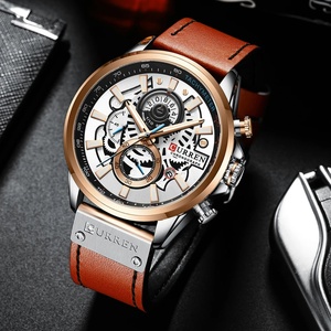 CURREN 8380 <b>Watch</b> for Men Top Brand <b>Watches</b> Leather Strap Wristwatch Fashion Chronograph Sport Quartz Clock Male Gift - Product Image 5