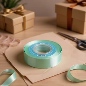 Nastro in Raso 2.0cm 25Y Verde Acqua D33 - Product Image 2