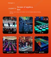 Dalles de sol interactives LED étanches pour centres commerciaux et places publiques, à induction par gravité, avec jeu de plateau lumineux interactif