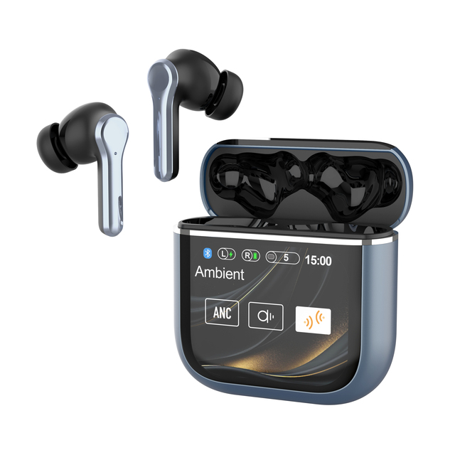 AI Translation Screen ANC+ENC TWS Earbuds with Noise-Cancelling Feature Long Standby Time BT 5.4 Protocol