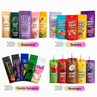 Ensemble de sacs refermables holographiques en Mylar, résistants à l'humidité, pour chewing-gum et herbes, avec logo personnalisé