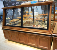 Toko Roti profesional kualitas baik rak kaca Display roti kabinet ritel
